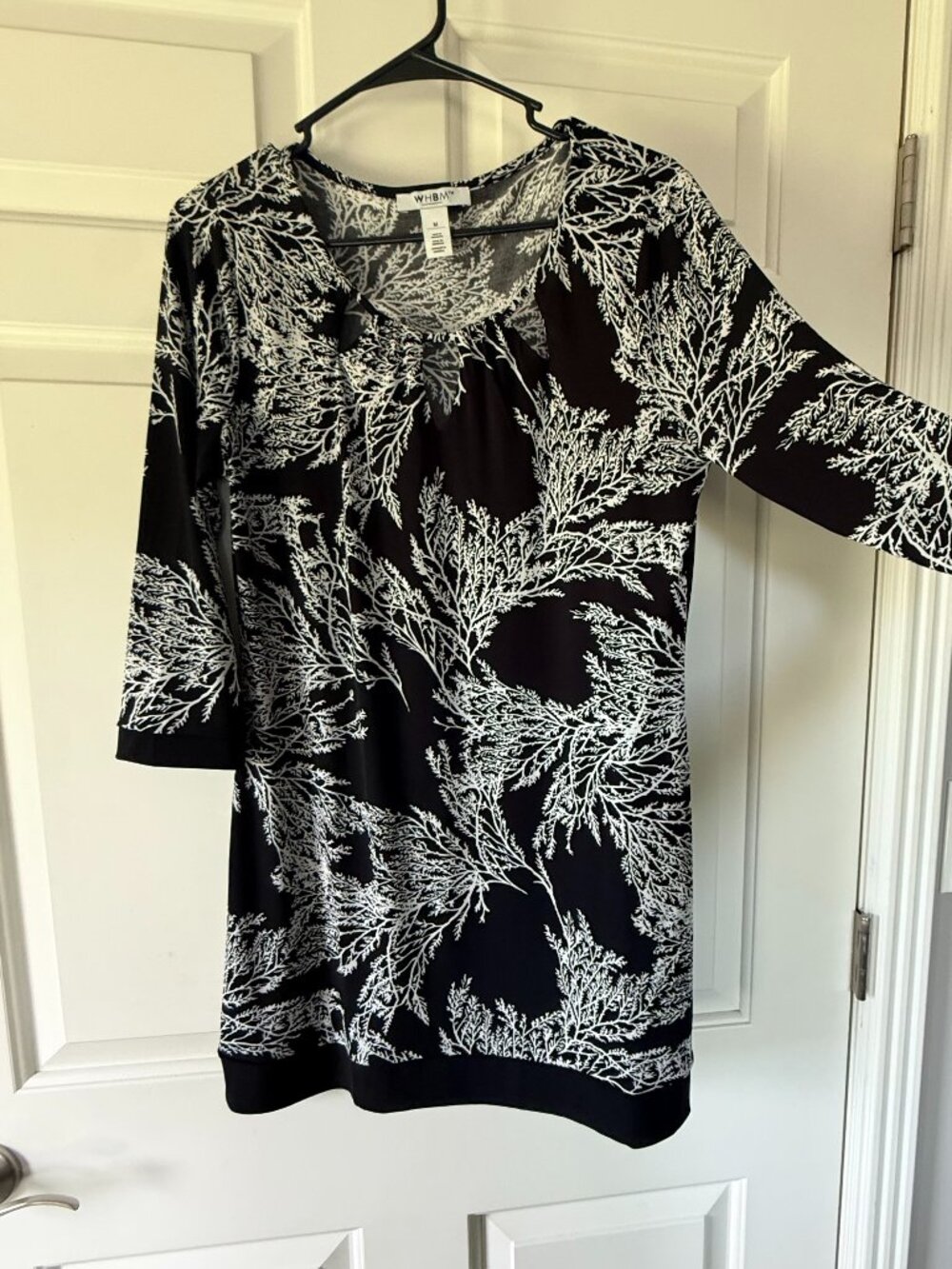 WHBM Black and White Pattern Dress